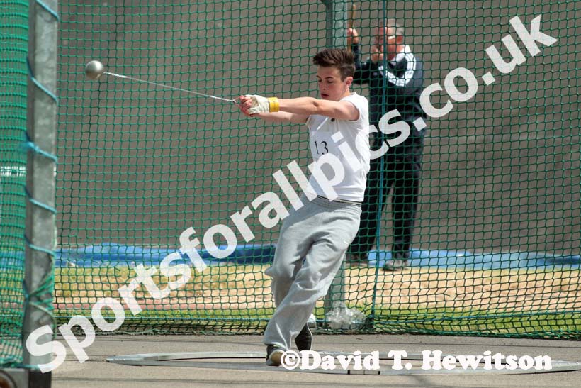Hammer event at the Annual Inter-Counties Schools, Cleveland v Cumbria v Durham v Northumberland at Claireville Stadium, Middlesbrough
